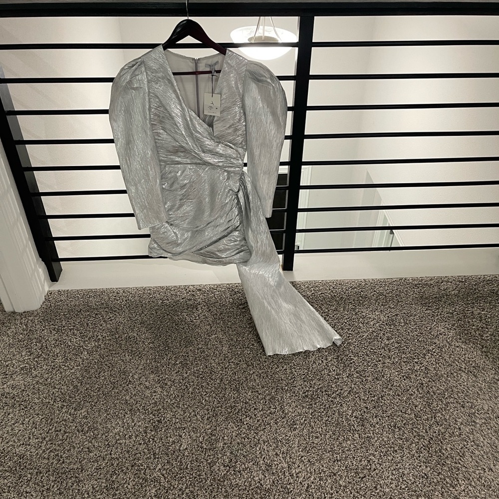 Atoir Shimmering Silver Dress